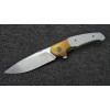 RAPTOR GOLD эксклюзивный складной нож ручной работы мастера студии ANDROSHCHUK KNIVES, купить заказать в Украине (Сталь - CPM® S125V™ 65HRC)